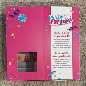 Party pop Teenies. So fun for kids. Accessories. Stickers. Party fun